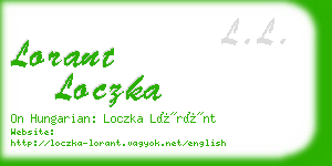 lorant loczka business card